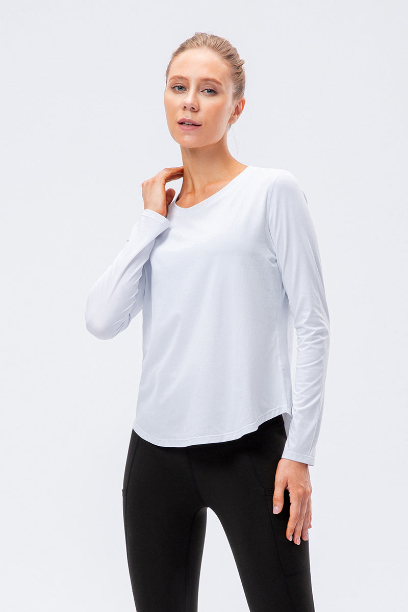 Crew Neck Long Sleeve T-Shirt by bornfocus