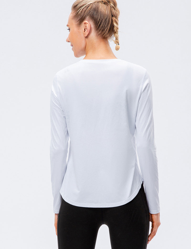 Crew Neck Long Sleeve T-Shirt by bornfocus