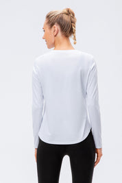 Crew Neck Long Sleeve T-Shirt by bornfocus