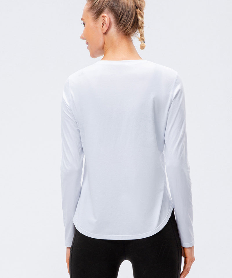 Crew Neck Long Sleeve T-Shirt by bornfocus