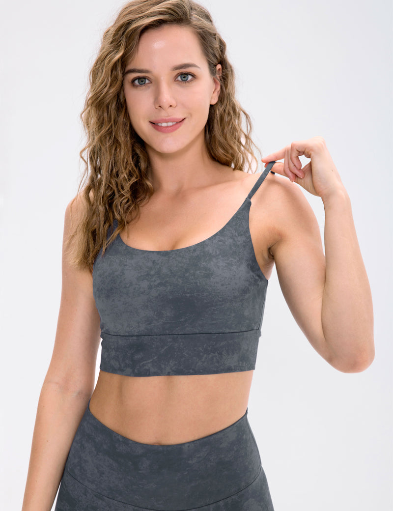 Tie Dyed Longline Sports Bra Light Support by bornfocus