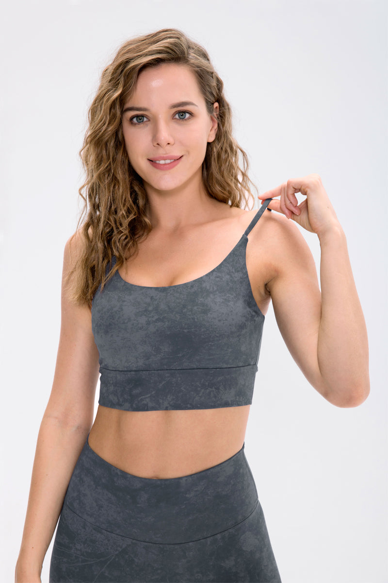 Tie Dyed Longline Sports Bra Light Support by bornfocus