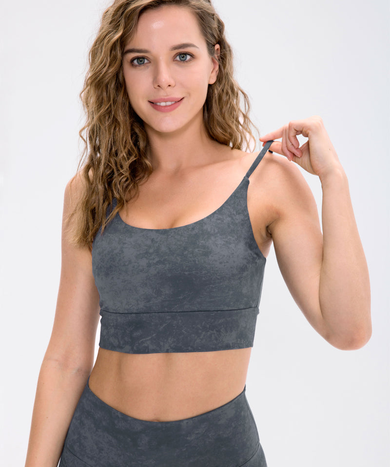 Tie Dyed Longline Sports Bra Light Support by bornfocus