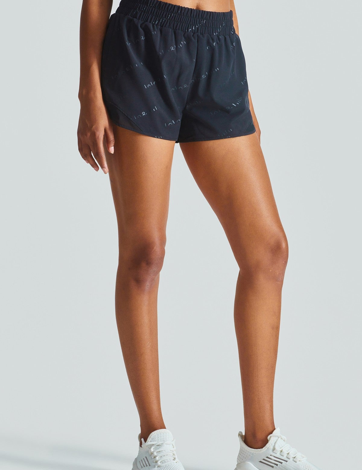 Letter Printed 2 in 1 Running Shorts by bornfocus