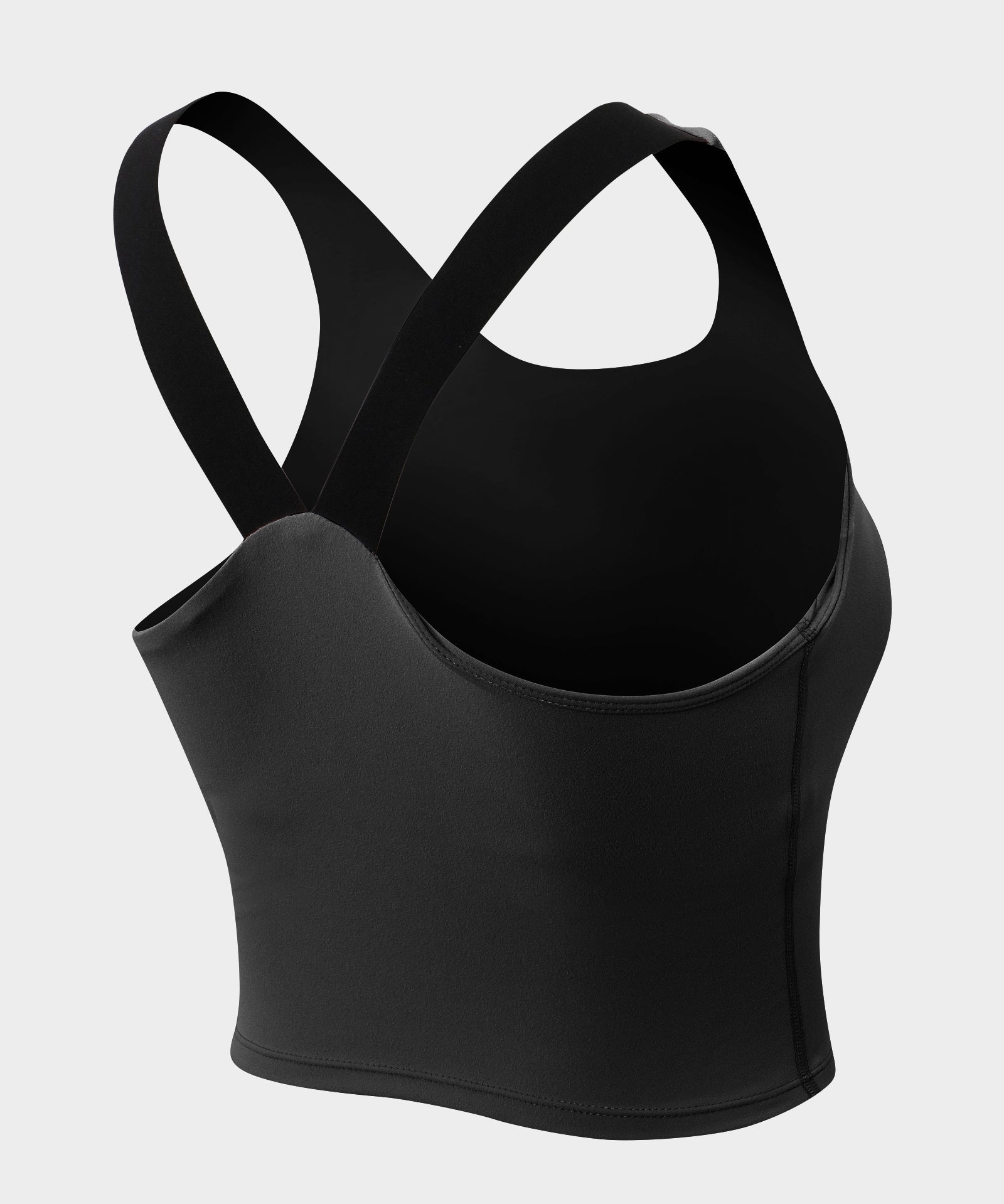 Longline Crop Tops Built in Bra by bornfocus