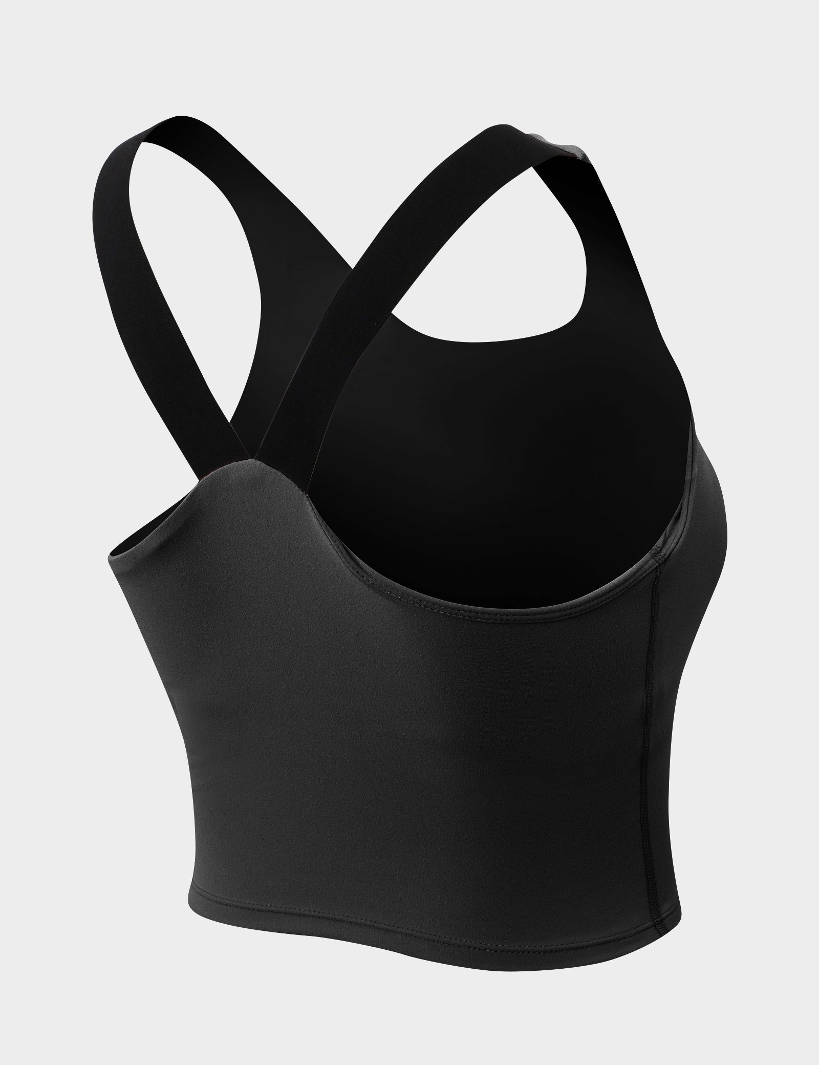 Longline Crop Tops Built in Bra by bornfocus