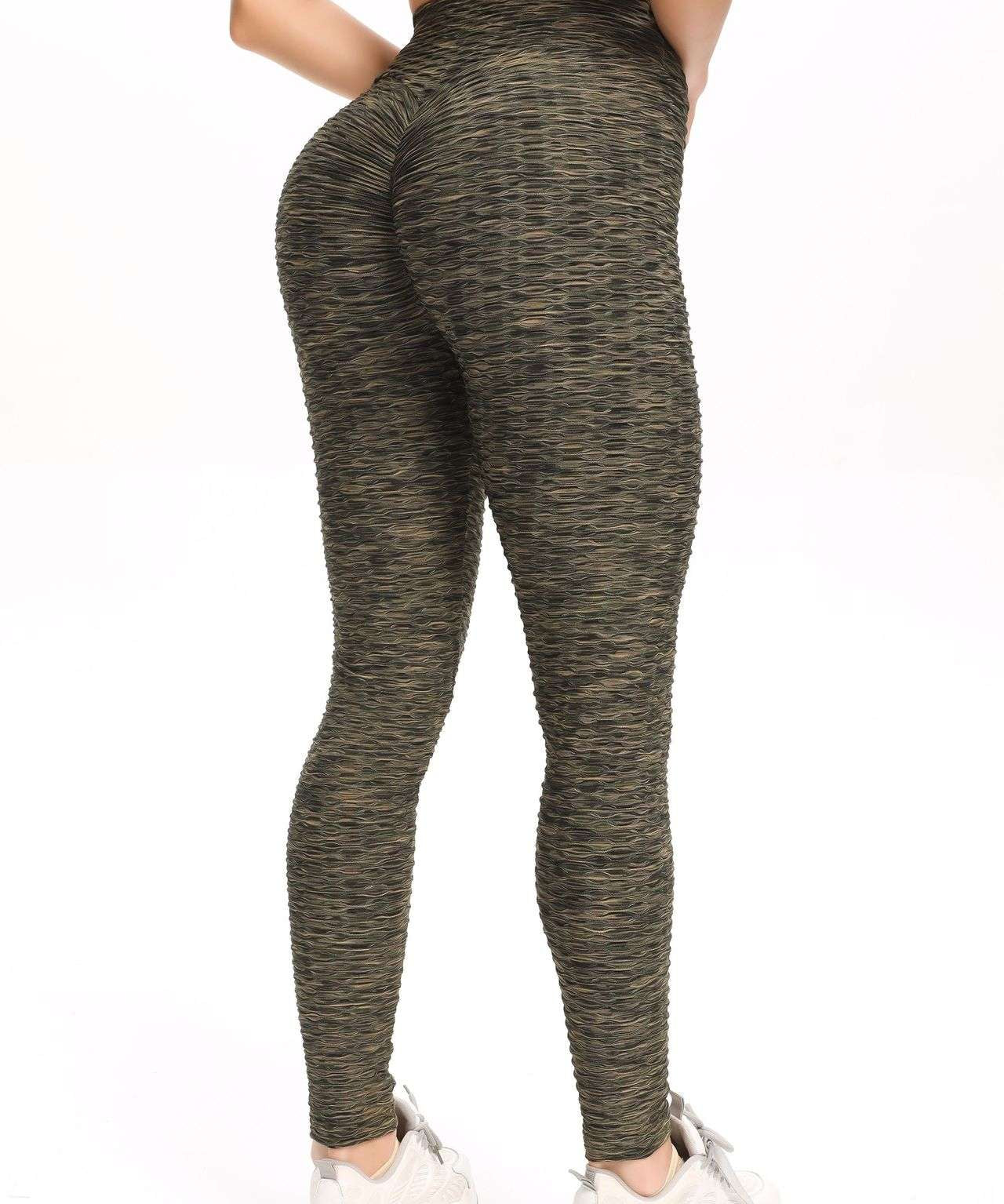 High Waisted Ruched Butt Lifting Leggings by bornfocus