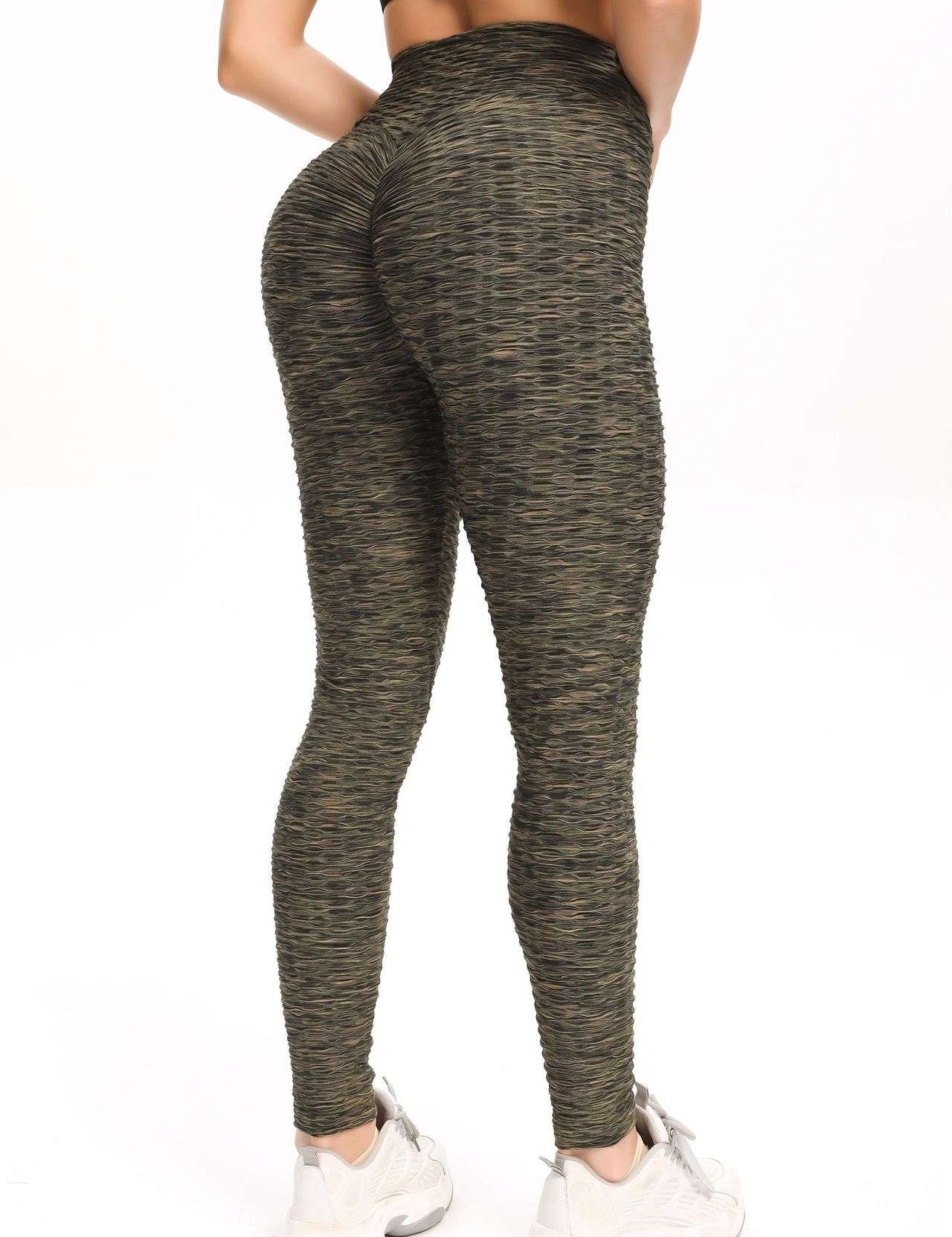 High Waisted Ruched Butt Lifting Leggings by bornfocus