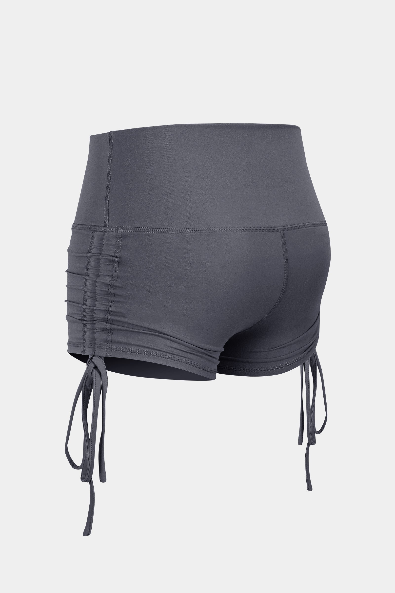 High-Rise Workout Shorts with Drawstring by bornfocus