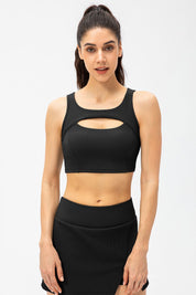 Ribbed Racerback Sports Bra High Support by bornfocus