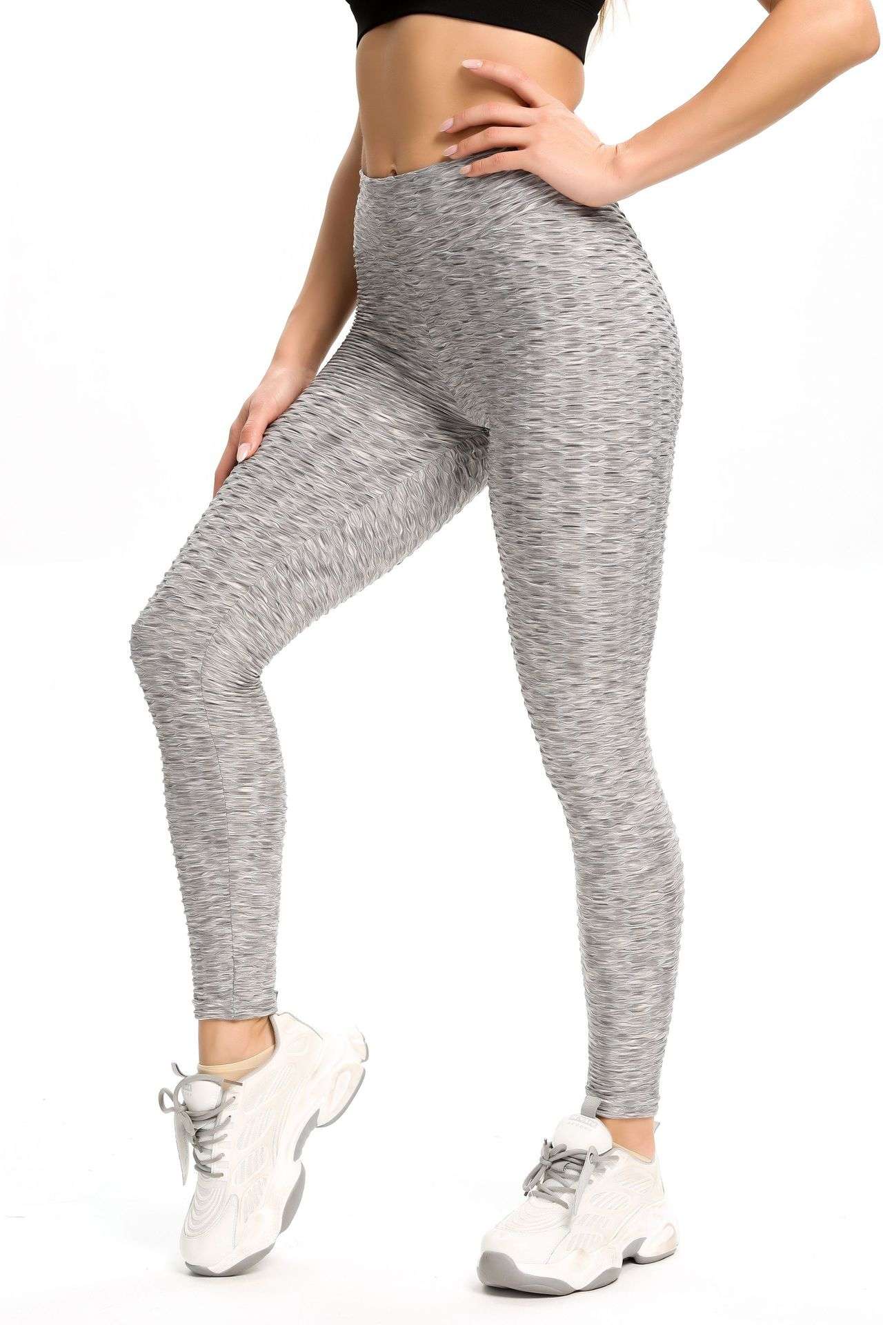 High Waisted Ruched Butt Lifting Leggings by bornfocus