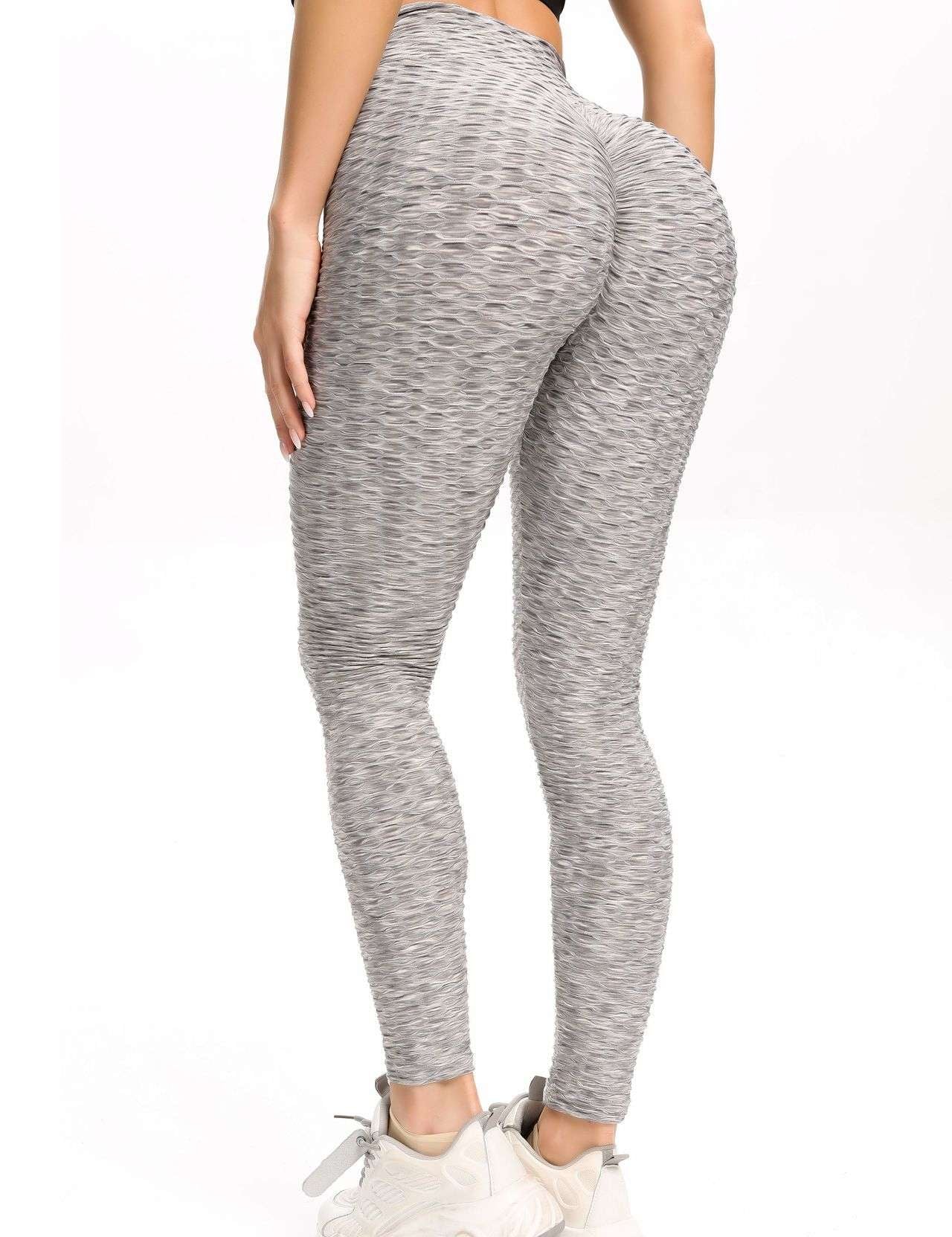 High Waisted Ruched Butt Lifting Leggings by bornfocus