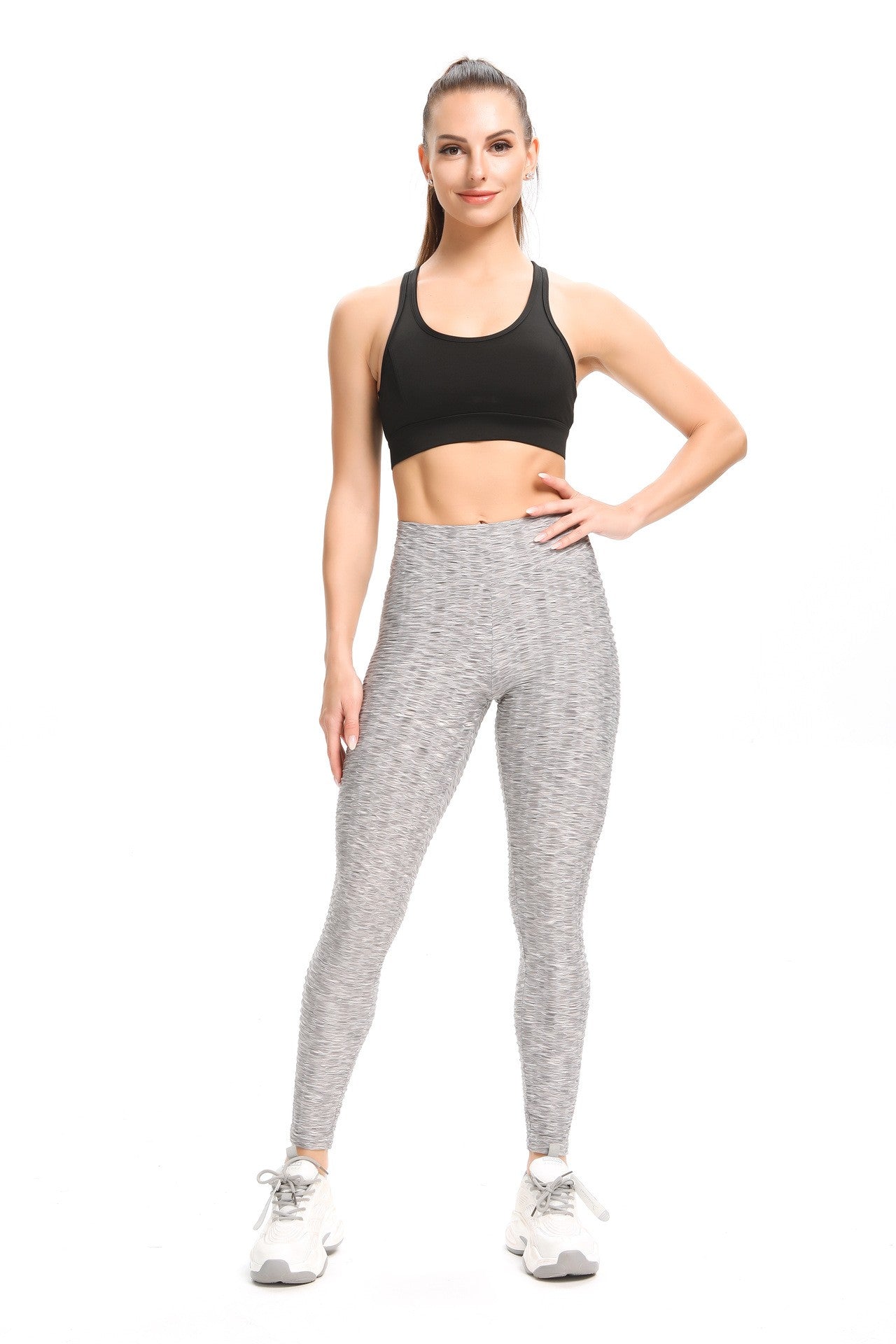 High Waisted Ruched Butt Lifting Leggings by bornfocus