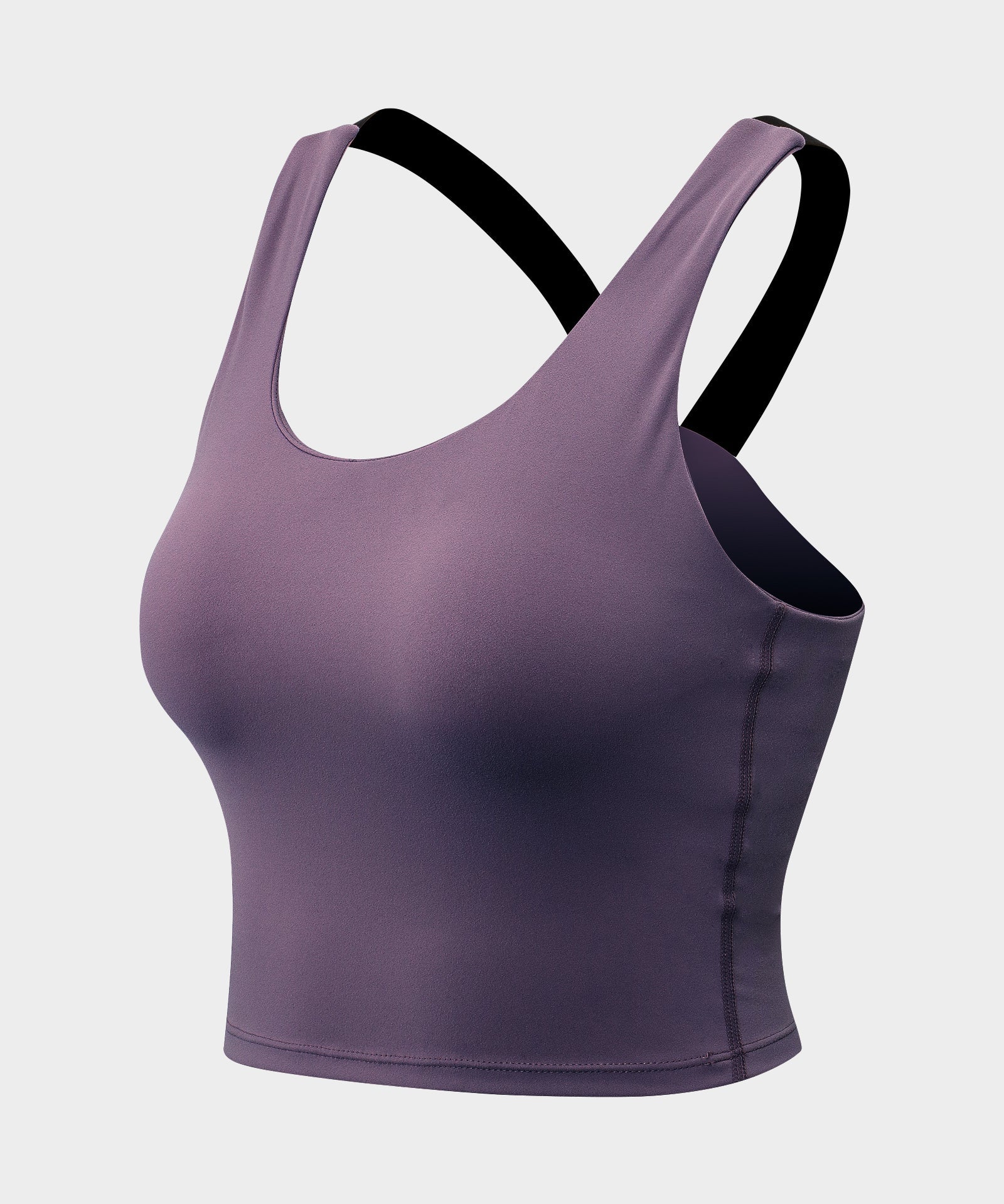 Longline Crop Tops Built in Bra by bornfocus