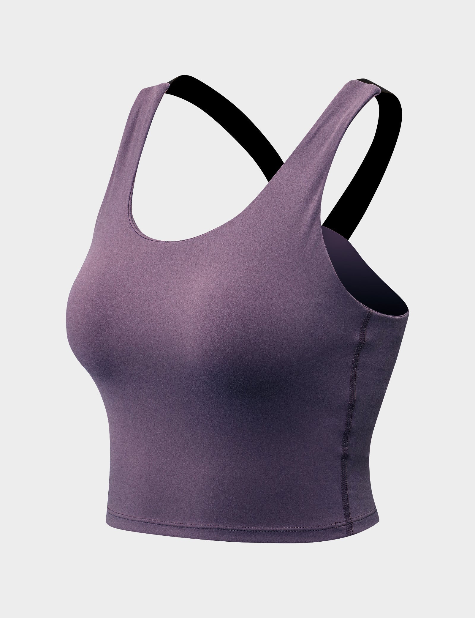 Longline Crop Tops Built in Bra by bornfocus