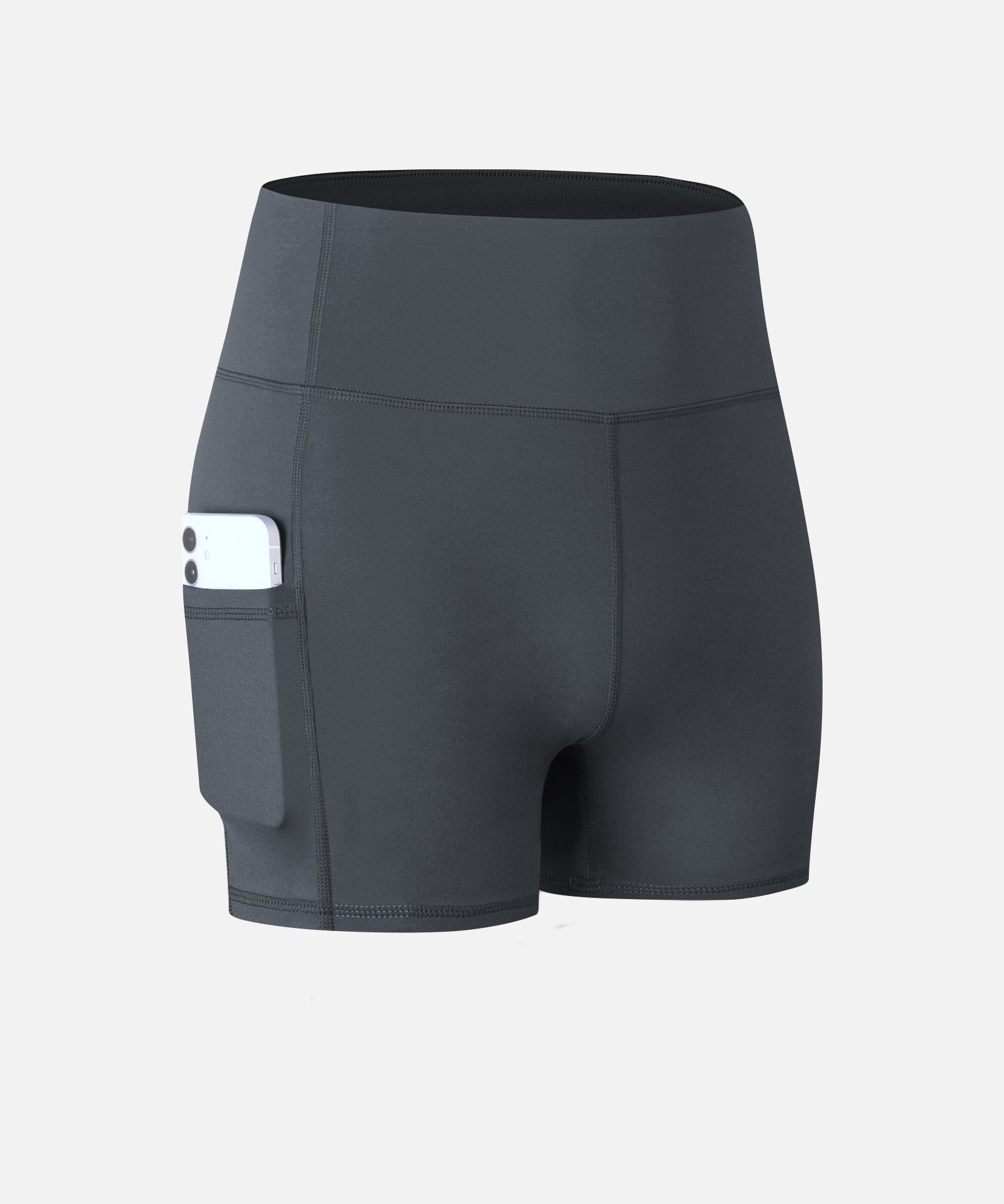 High-Rise Yoga Shorts with Pockets by bornfocus