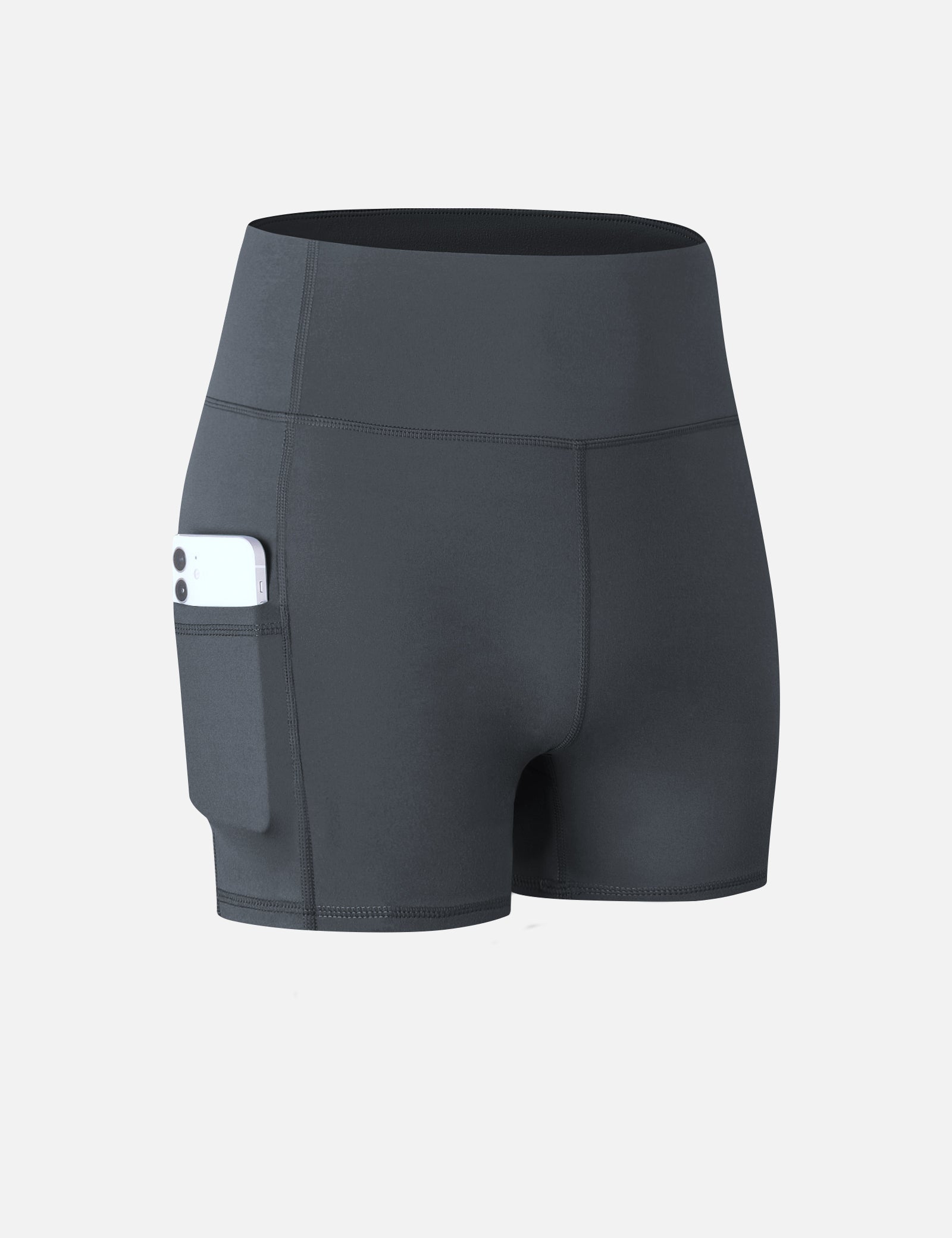 High-Rise Yoga Shorts with Pockets by bornfocus