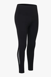 Mesh Insert High-Rise Ankle Leggings by bornfocus