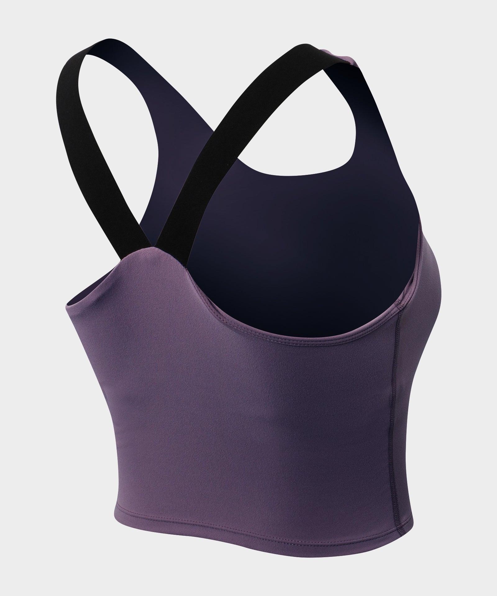 Longline Crop Tops Built in Bra by bornfocus