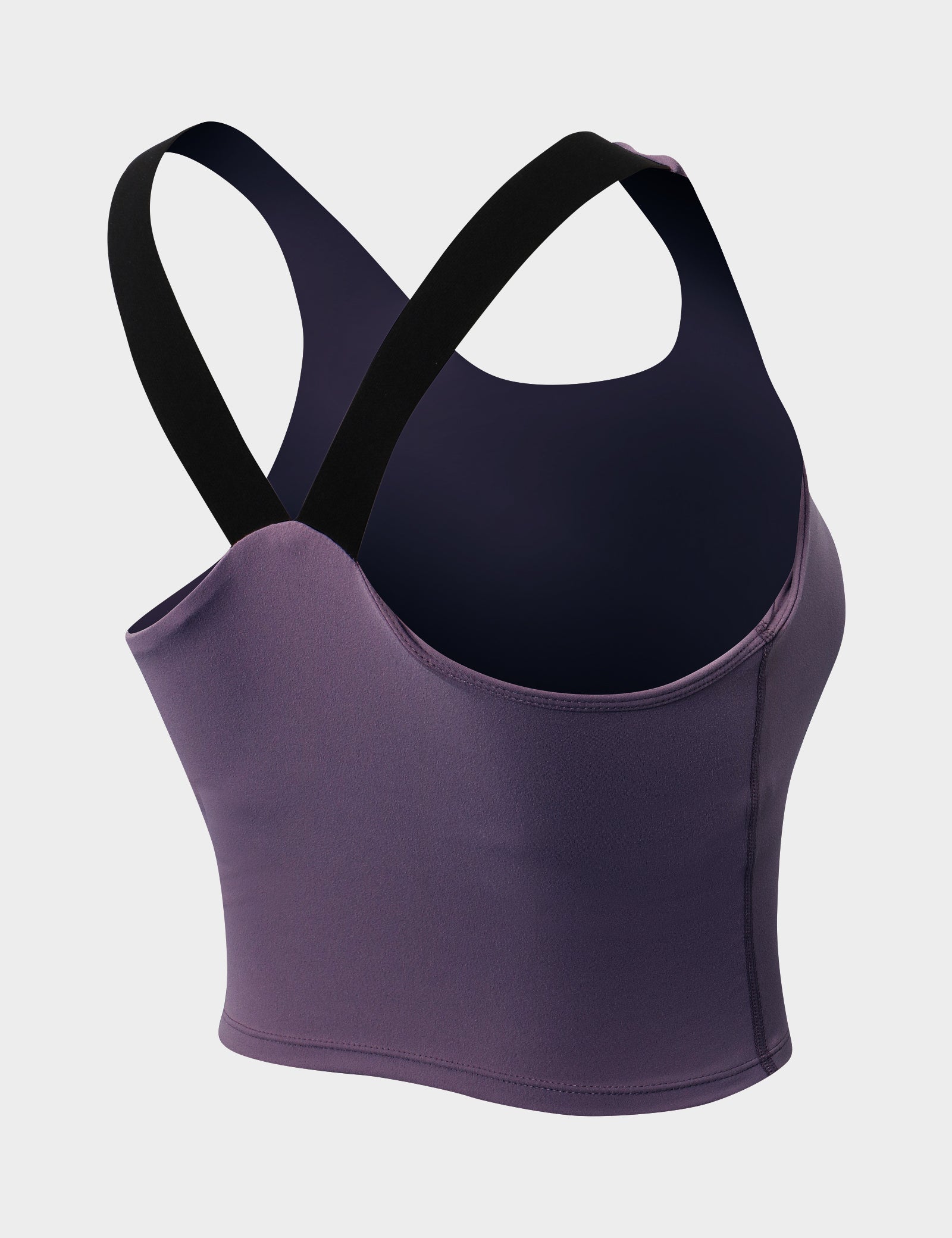 Longline Crop Tops Built in Bra by bornfocus