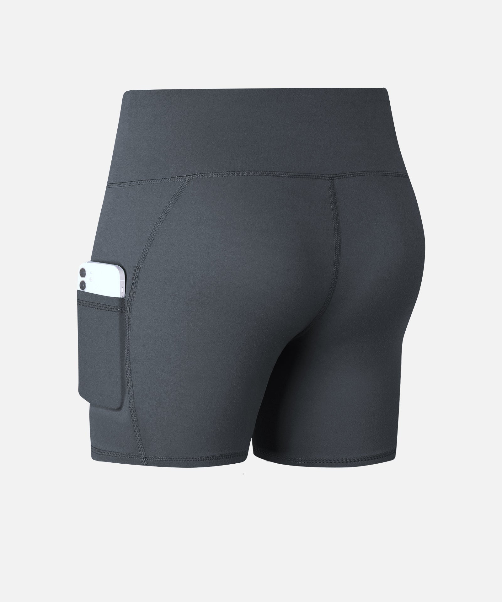 High-Rise Yoga Shorts with Pockets by bornfocus