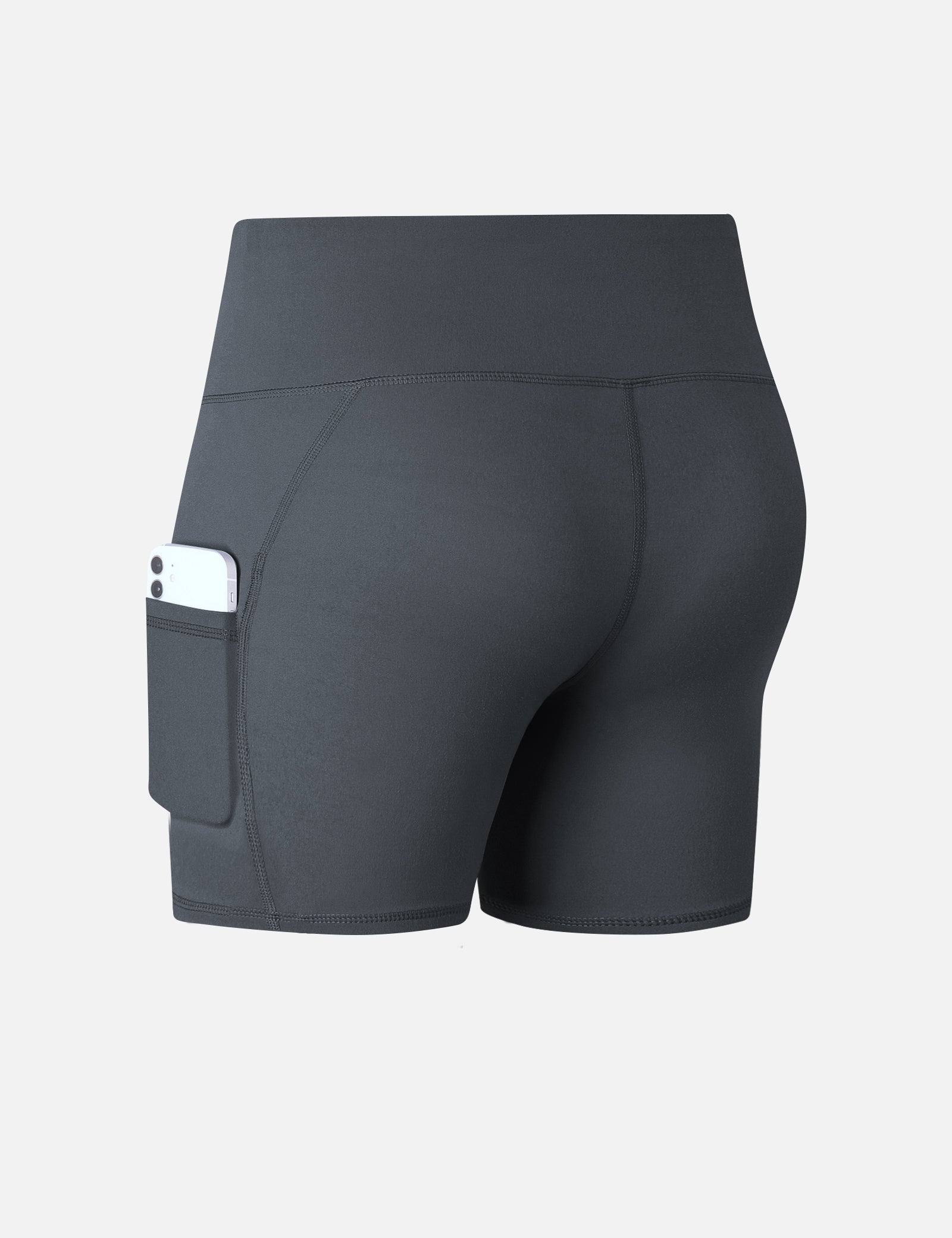 High-Rise Yoga Shorts with Pockets by bornfocus