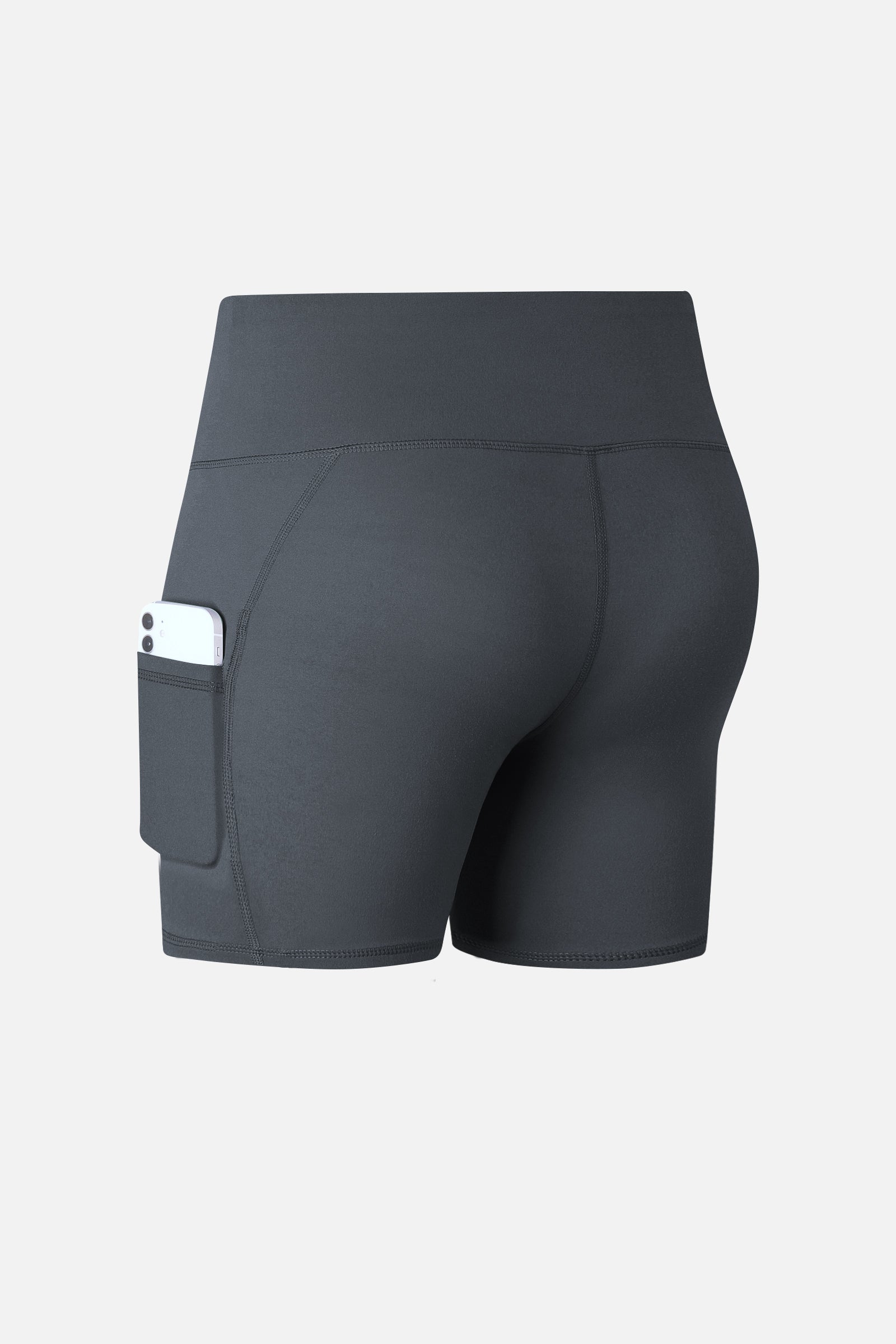 High-Rise Yoga Shorts with Pockets by bornfocus