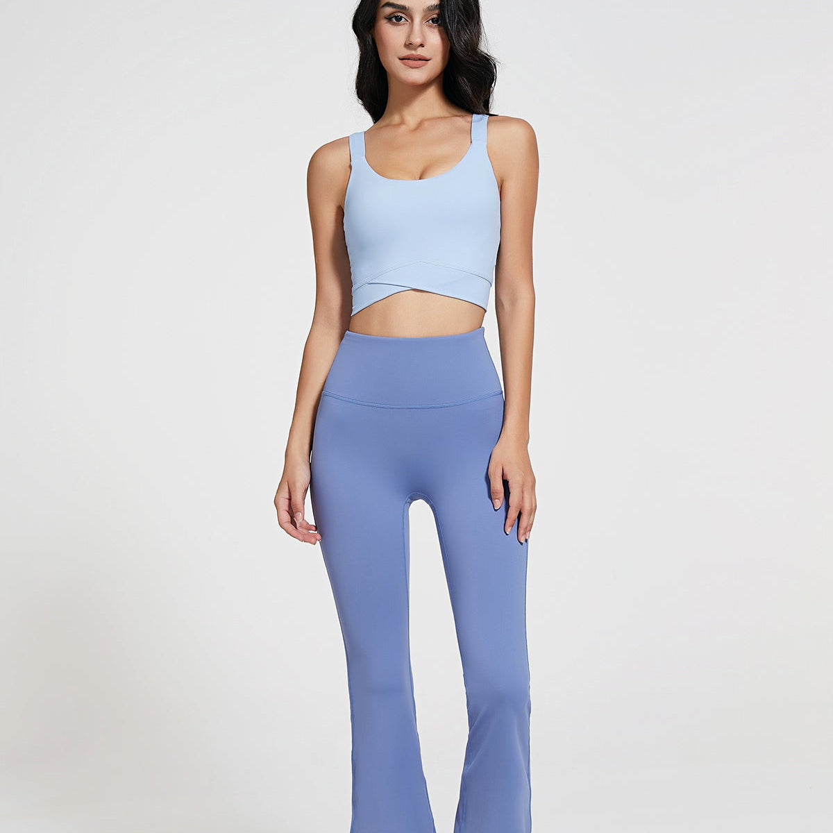8 High-Rise Flared Leggings by bornfocus