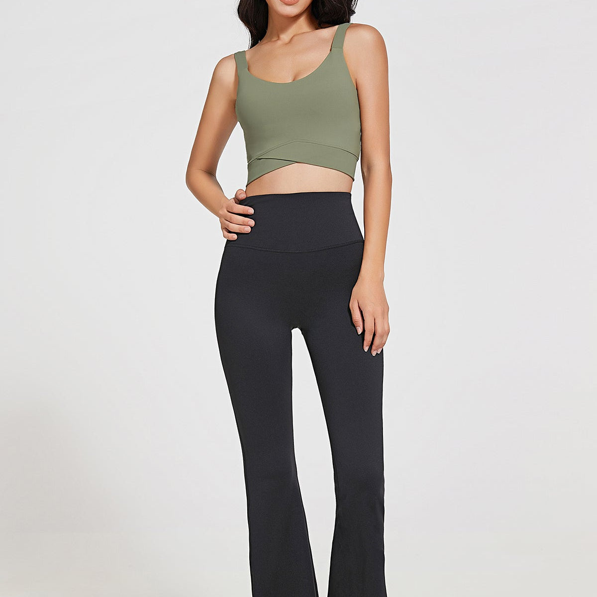 8 High-Rise Flared Leggings by bornfocus