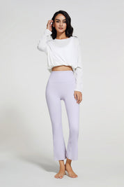 7/8 High-Rise Flared Leggings by bornfocus