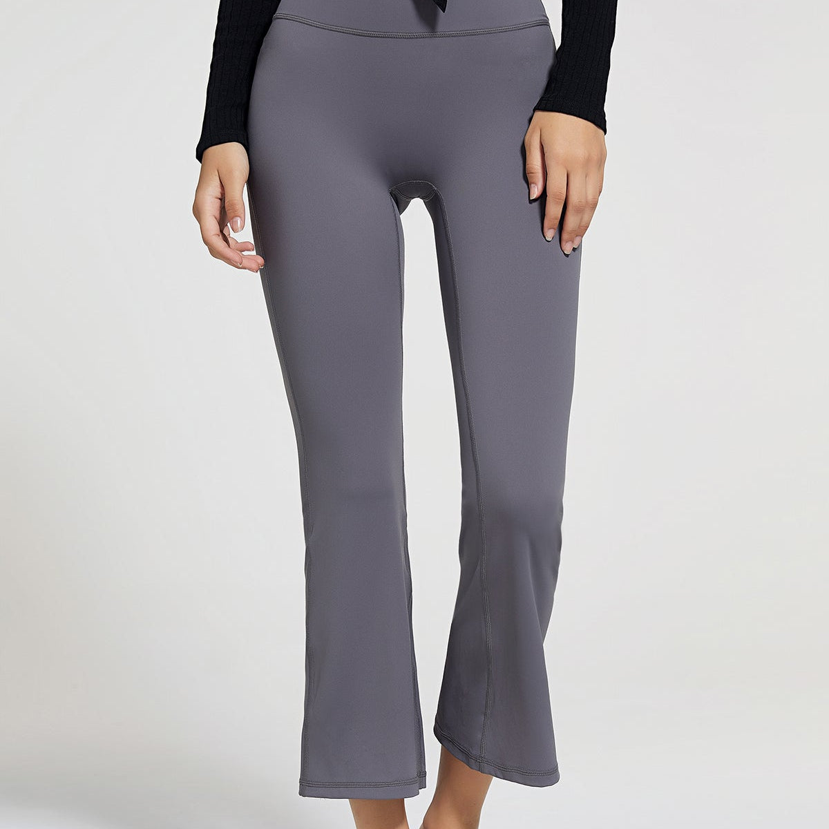 8 High-Rise Flared Leggings by bornfocus