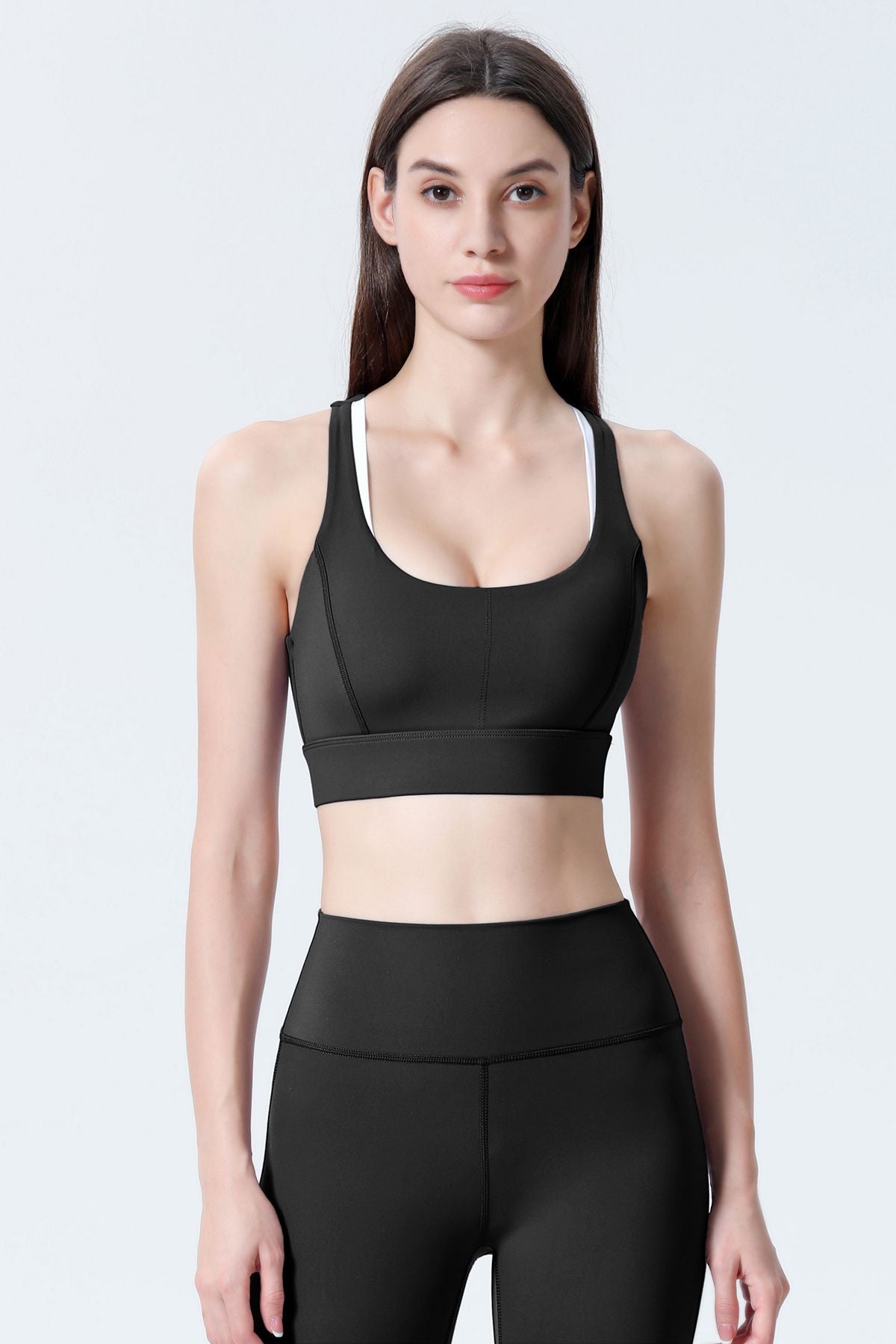 Racerback Back Cutout Bra Medium Support by bornfocus