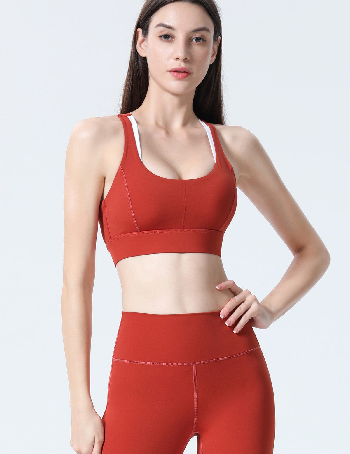 Racerback Back Cutout Bra Medium Support by bornfocus