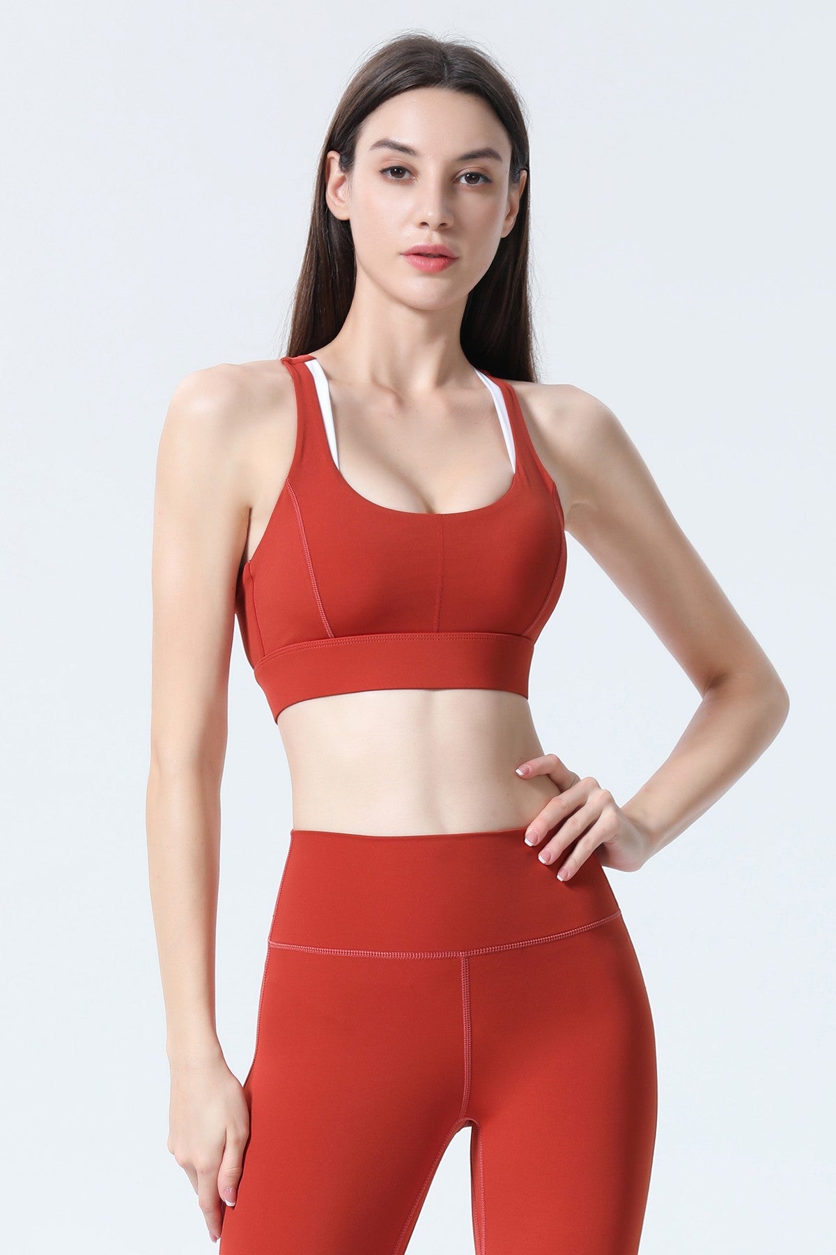 Racerback Back Cutout Bra Medium Support by bornfocus