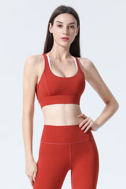 Racerback Back Cutout Bra Medium Support by bornfocus