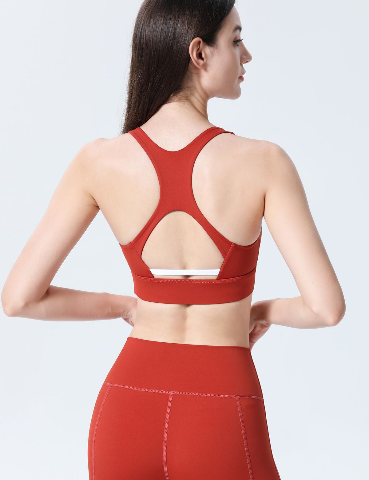 Racerback Back Cutout Bra Medium Support by bornfocus