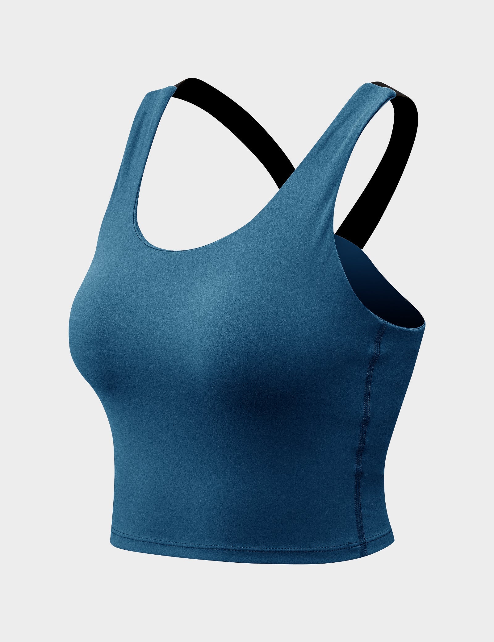 Longline Crop Tops Built in Bra by bornfocus