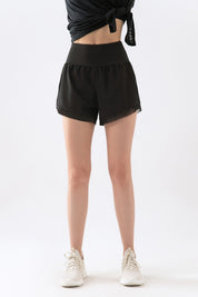 2 in 1 Running Shorts with Mesh Stitching by bornfocus