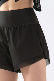 2 in 1 Running Shorts with Mesh Stitching by bornfocus