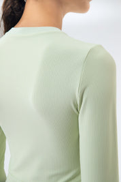 Ribbed Long Sleeve Crew Neck Shirts by bornfocus