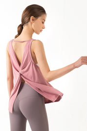 Open Back Sleeveless Tank Tops by bornfocus