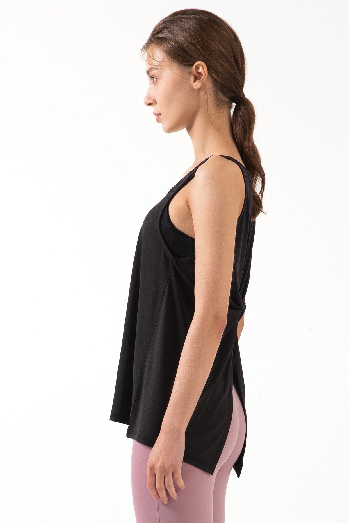 Open Back Sleeveless Tank Tops by bornfocus