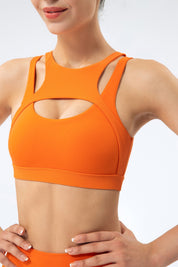 Ribbed Racerback Sports Bra High Support by bornfocus