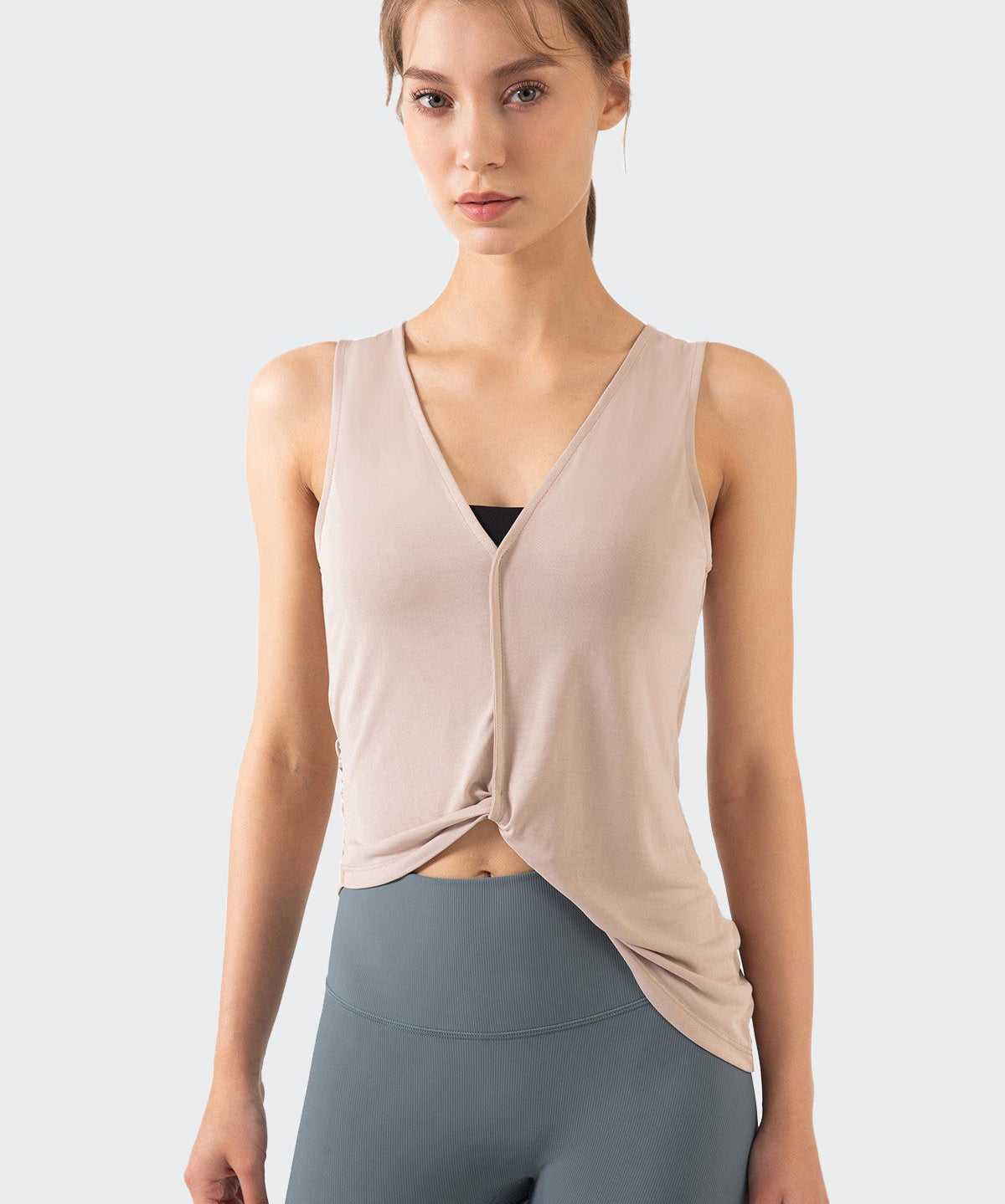 Reversible Wear Asymmetrical Hem Tank Tops by bornfocus