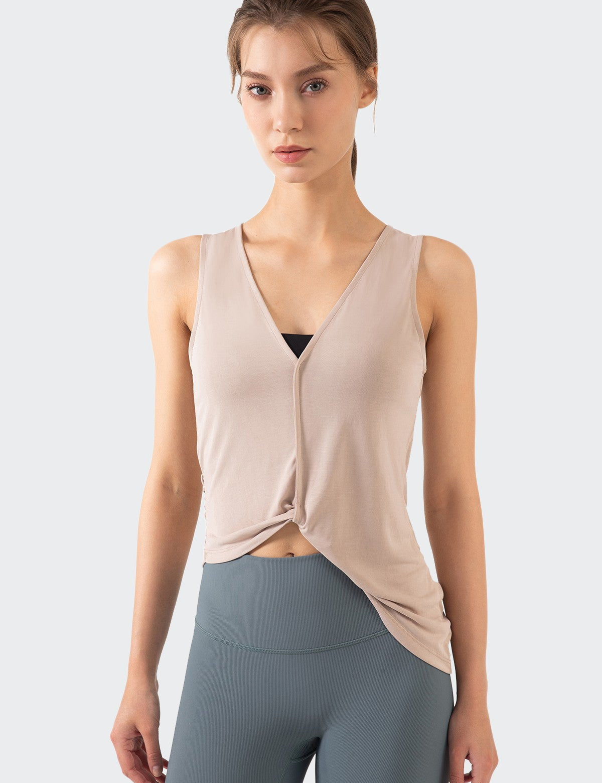 Reversible Wear Asymmetrical Hem Tank Tops by bornfocus