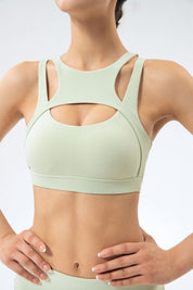 Ribbed Racerback Sports Bra High Support by bornfocus