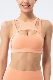 Ribbed Racerback Sports Bra High Support by bornfocus