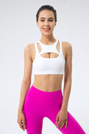 Ribbed Racerback Sports Bra High Support by bornfocus