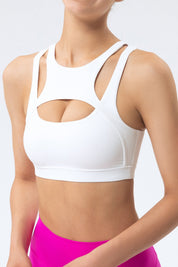 Ribbed Racerback Sports Bra High Support by bornfocus