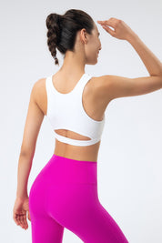 Ribbed Racerback Sports Bra High Support by bornfocus